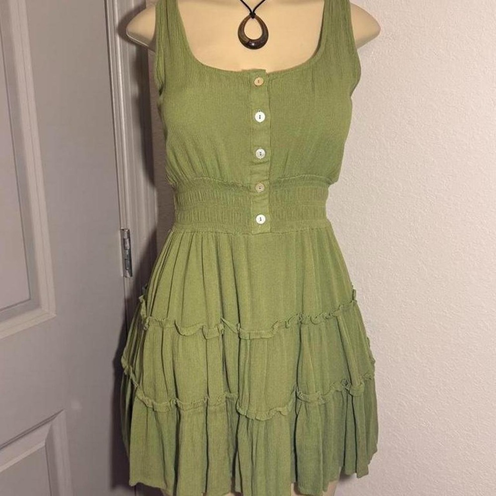 Patrons of Peace Green mini dress